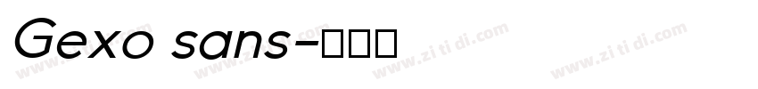 Gexo sans字体转换